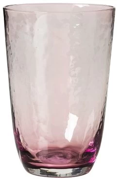Broste Copenhagen Hammered Tumbler 500 Ml ø 9,2 Cm H 13,5 Cm Glas Paars