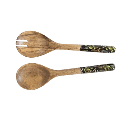 By Room Saladebestek Mangohout Zebra In Jungle 2-delig 1 By Room Saladebestek Mangohout Zebra In Jungle 2-delig