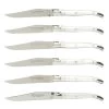 Laguiole En Aubrac Steakmes 11,5 Cm Acryl Wit 6 Stuks