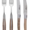 Laguiole En Aubrac Shepherds Cross Steakmessen Met Vorken Walnoothout 4-delig