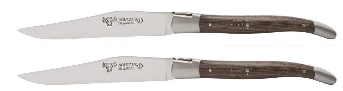 Laguiole En Aubrac Shepherd's Cross Steakmes 11,5 Cm Wengéhout 2 Stuks 1 Laguiole En Aubrac Shepherd's Cross Steakmes 11,5 Cm Wengéhout 2 Stuks