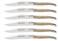 Laguiole En Aubrac Shepherd's Cross Steakmes 11,5 Cm Hoorn 6 Stuks