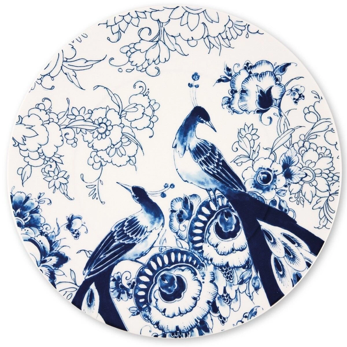 Royal Delft Peacock Symphonie Onderbord ø 30,5 Cm Aardewerk 1 Royal Delft Peacock Symphonie Onderbord ø 30,5 Cm Aardewerk