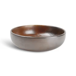 Fine2Dine Escura Schaal ø 20 Cm Porselein Donkerbruin