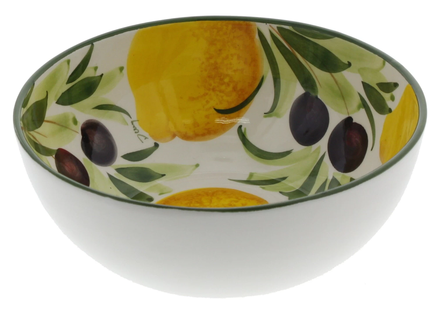 Oldenhof Ronde Schaal Met Citroenen En Olijven ø 21 Cm Aardewerk Wit 1 Oldenhof Ronde Schaal Met Citroenen En Olijven ø 21 Cm Aardewerk Wit