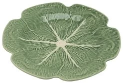 Bordallo Koolblad Bord ø 30,5 Cm Aardewerk Groen