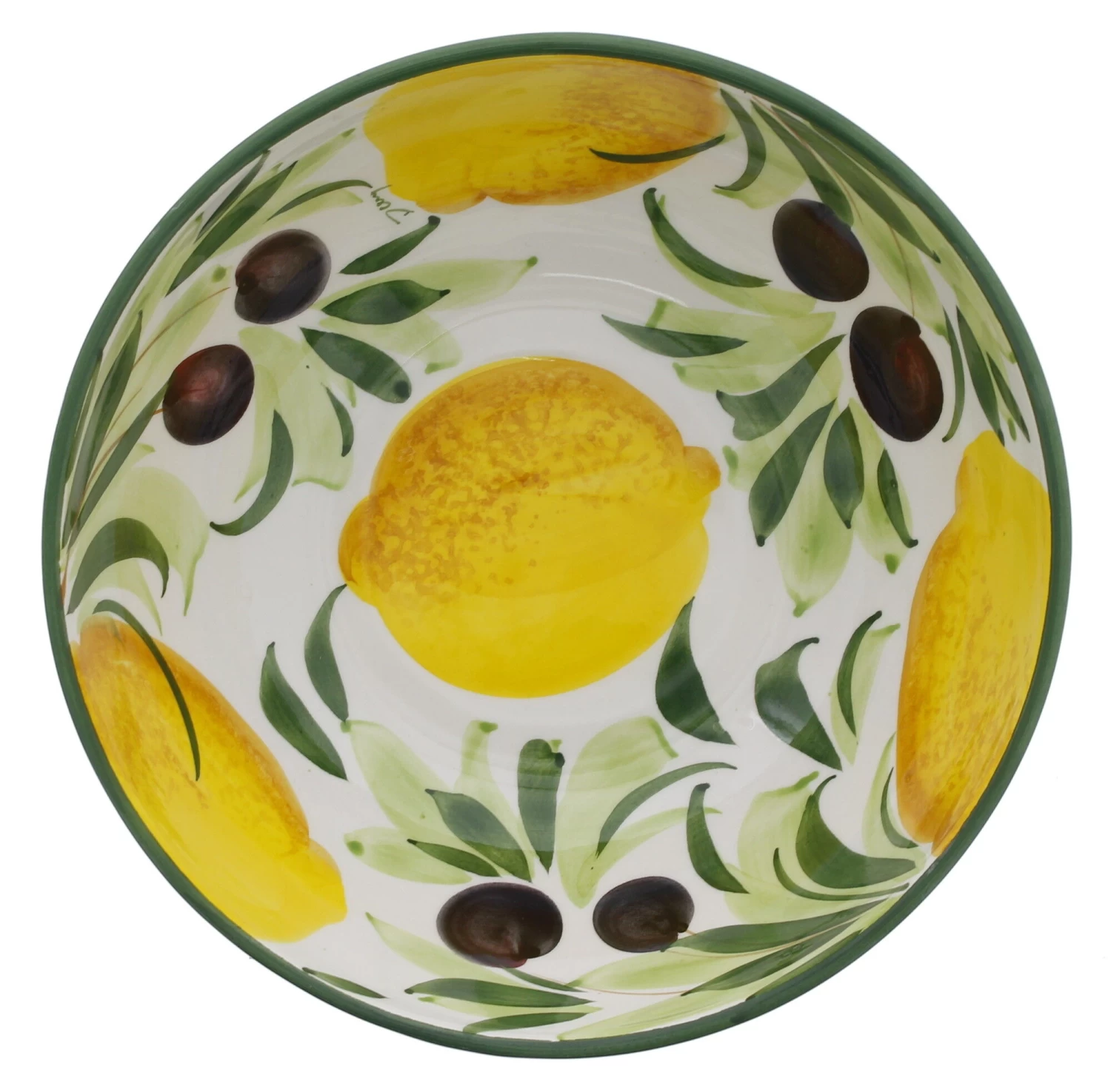 Oldenhof Ronde Schaal Met Citroenen En Olijven ø 21 Cm Aardewerk Wit 2 Oldenhof Ronde Schaal Met Citroenen En Olijven ø 21 Cm Aardewerk Wit - Afbeelding 2