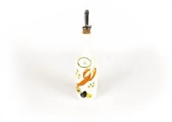 Oldenhof Olijfoliefles Met Zeevruchten 500 Ml Aardewerk Wit