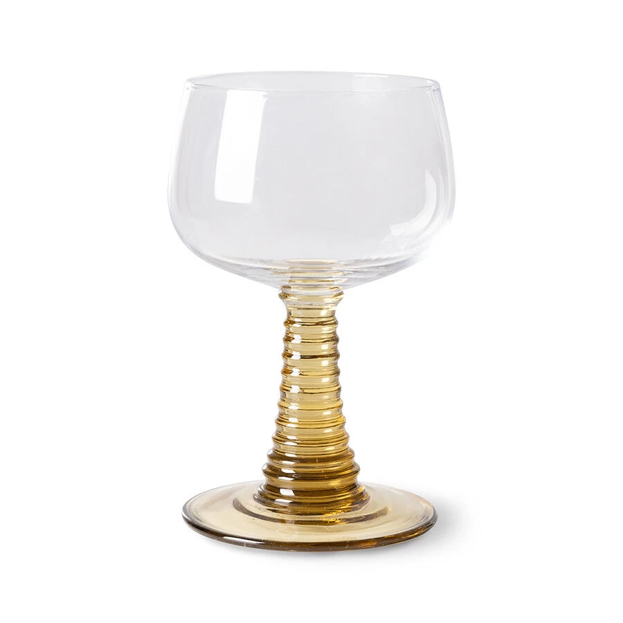 HK Living Swirl AGL4428 Wijnglas ø 8,5 Cm Glas Groen 1 HK Living Swirl AGL4428 Wijnglas ø 8,5 Cm Glas Groen