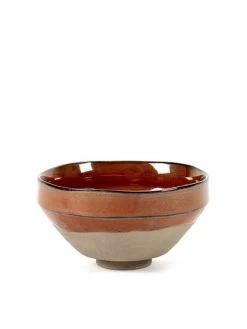 Serax Merci Meal X3 Kom No 3 Medium ø 12,5 Cm Aardewerk Rood/bruin
