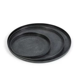 Oldenhof Schaal Met Zandstructuur Medium ø 30 X 1 Cm Graphite