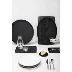 Serax Passe-Partout Dienblad Ovaal ø 43,6 X 31,6 Cm H 2,8 Cm Hout Zwart -Tableware Verkoop passe partout 2 18