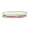 Serax Feast By Ottolenghi Serveerschaal L ø 36 Cm H 6 Cm Aardewerk White + Swirl Stripes Red