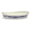 Serax Feast By Ottolenghi Serveerschaal S ø 30 Cm H 6 Cm Aardewerk White + Swirl Stripes Blue